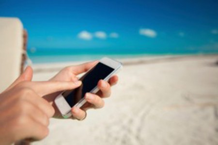 Mobile Phone on the Beach