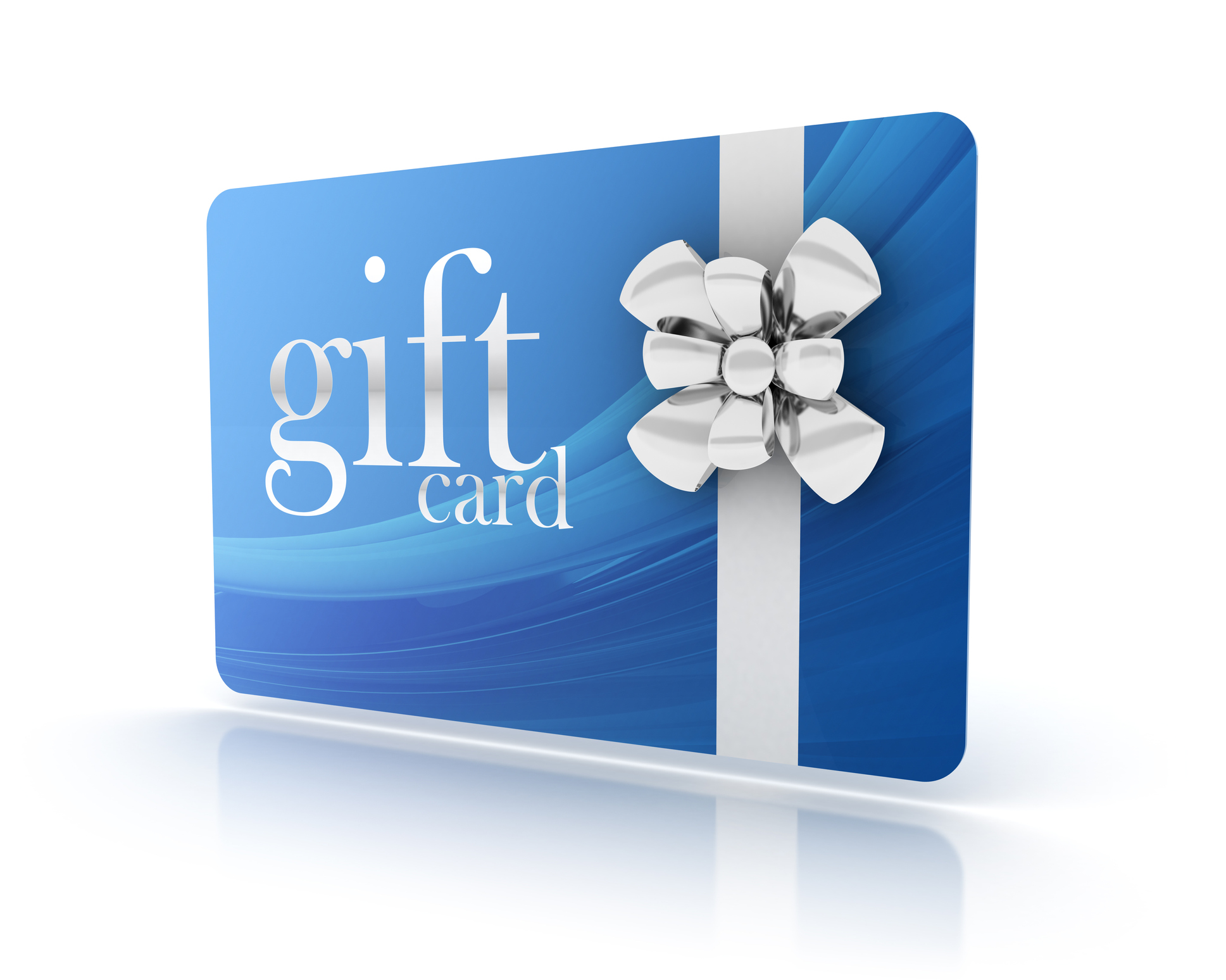 3D Blue Gift Card - Gift Card Scams